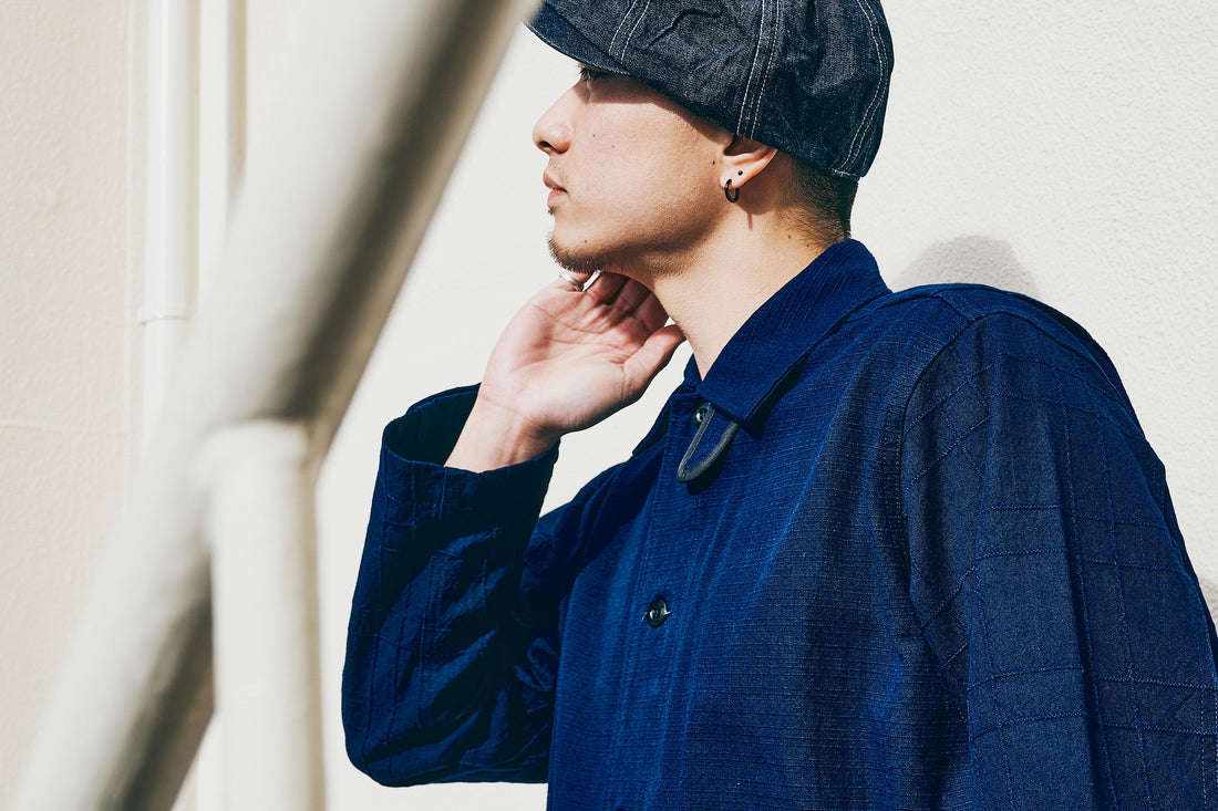 深みを纏う ― 藍×インディゴ刺し子ラティスジャケットの魅力