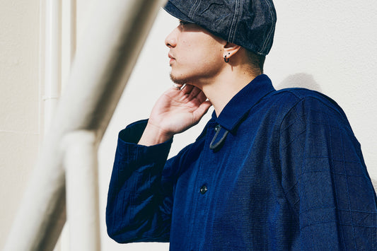 深みを纏う ― 藍×インディゴ刺し子ラティスジャケットの魅力