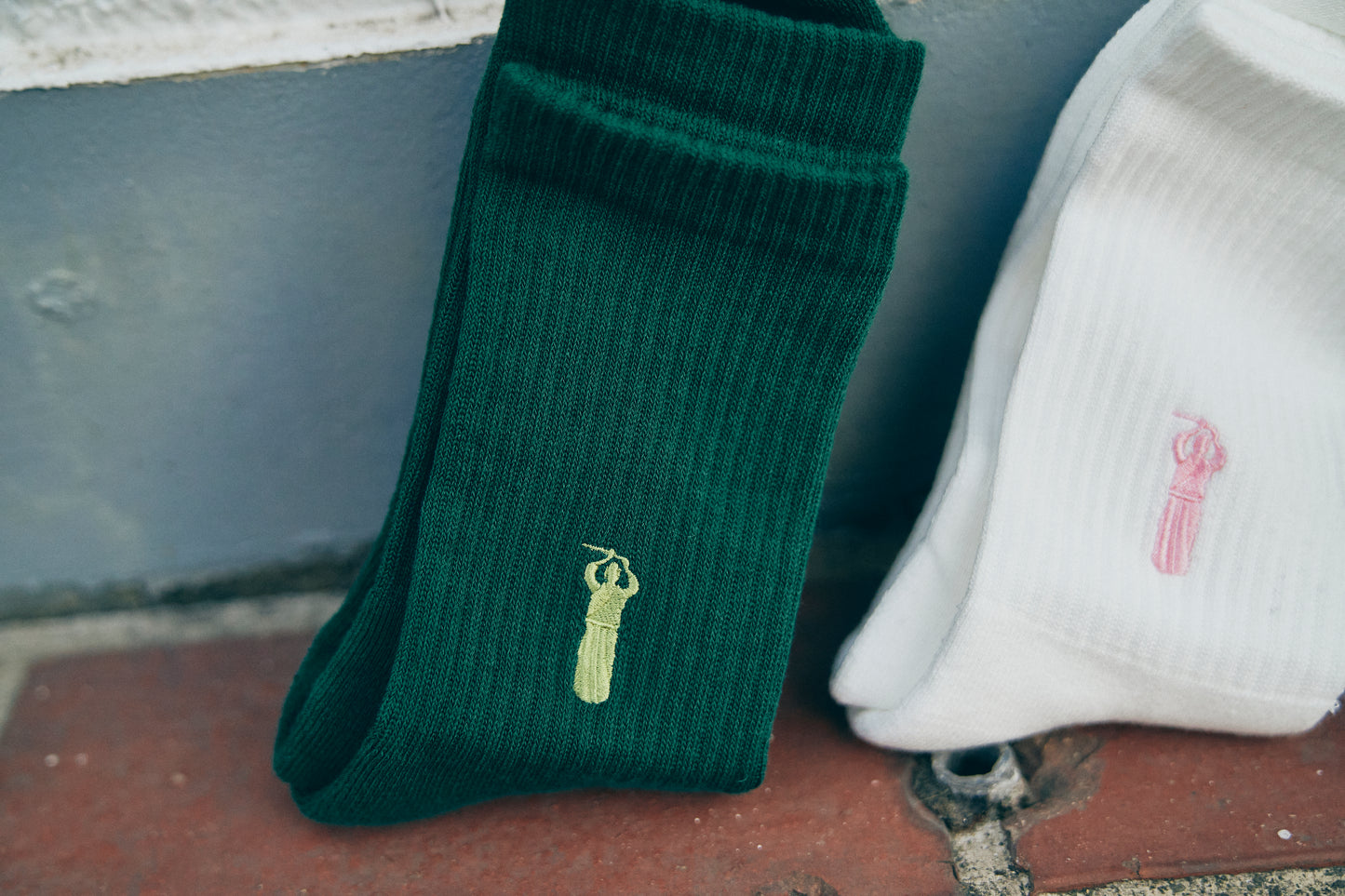 SJKS24-ORG Embroidered Organic Cotton Socks