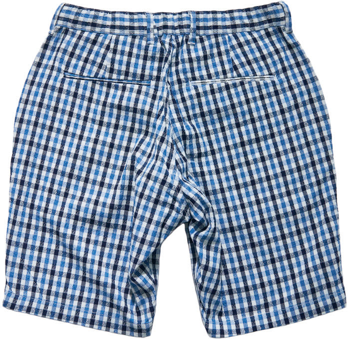 SJSP25-CS 藍刺し子ギンガムチェックイージーショーツ