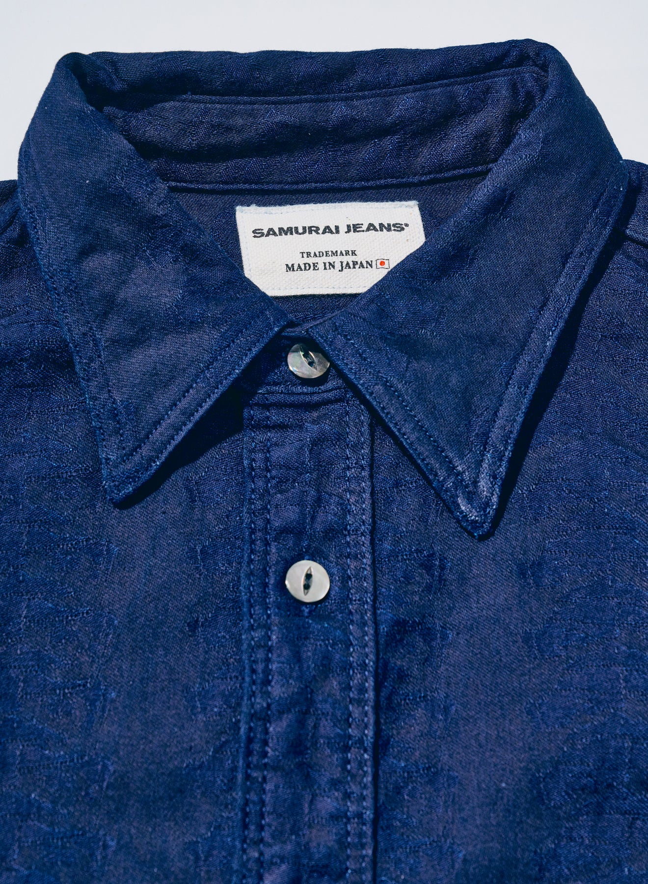 SSS26-01 (Sengen Indigo Jacquard Work Shirt)