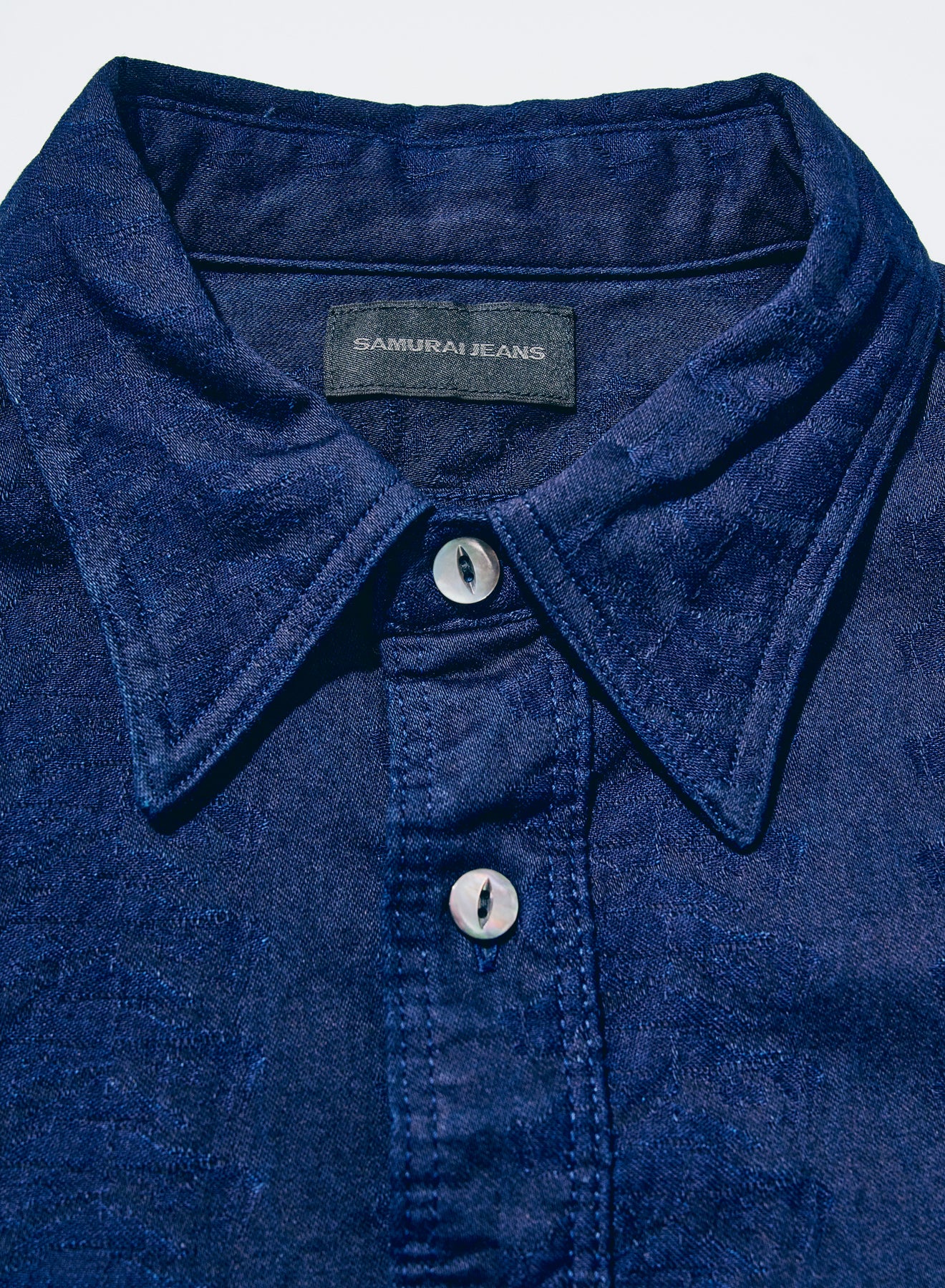 SSS26-01 (Sengen Indigo Jacquard Work Shirt)