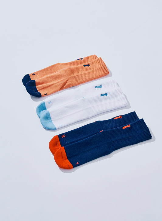 SJKS25-NEL 刺繍クルーソックス