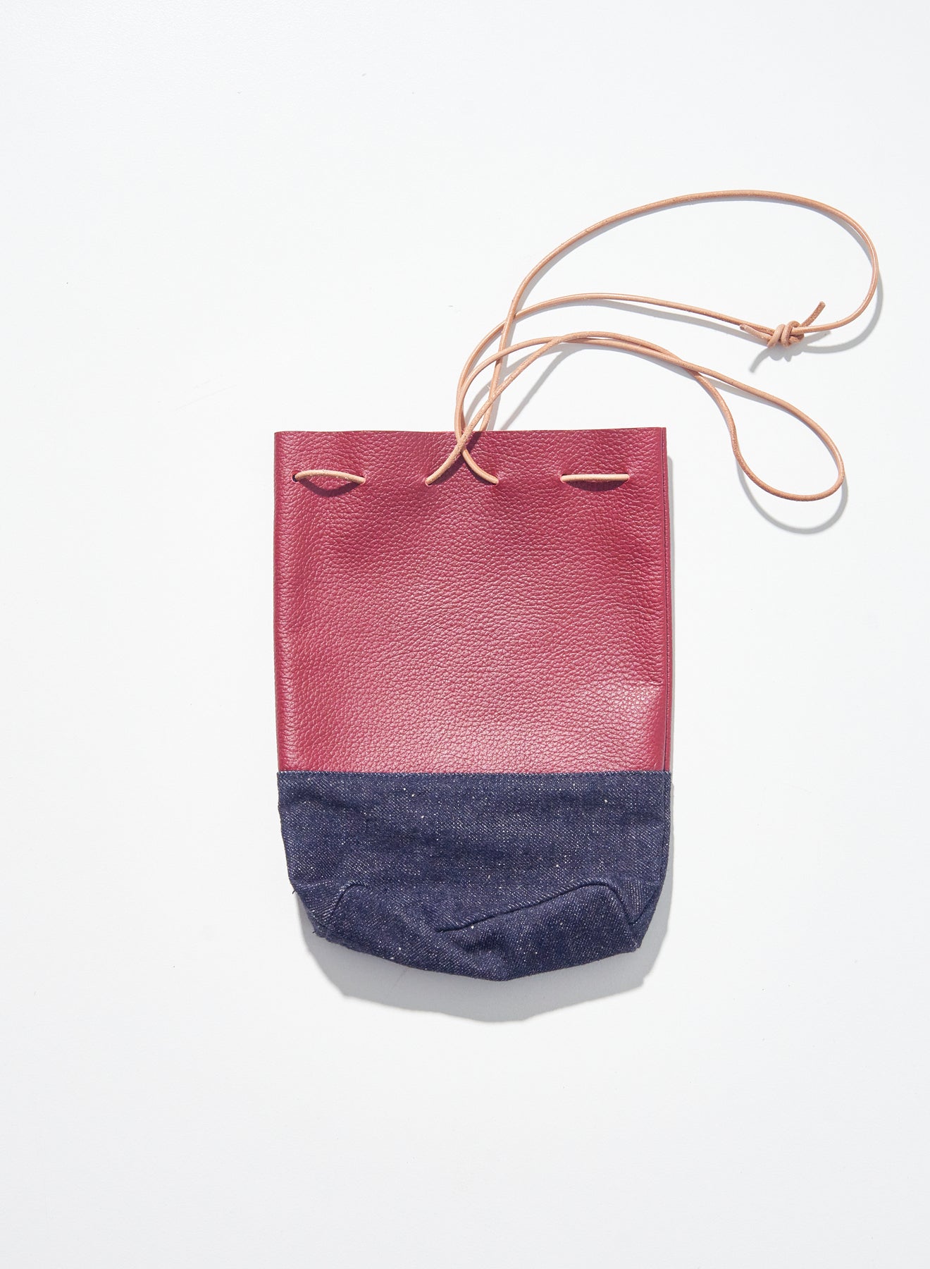 SJRDP25 デニムレザー巾着