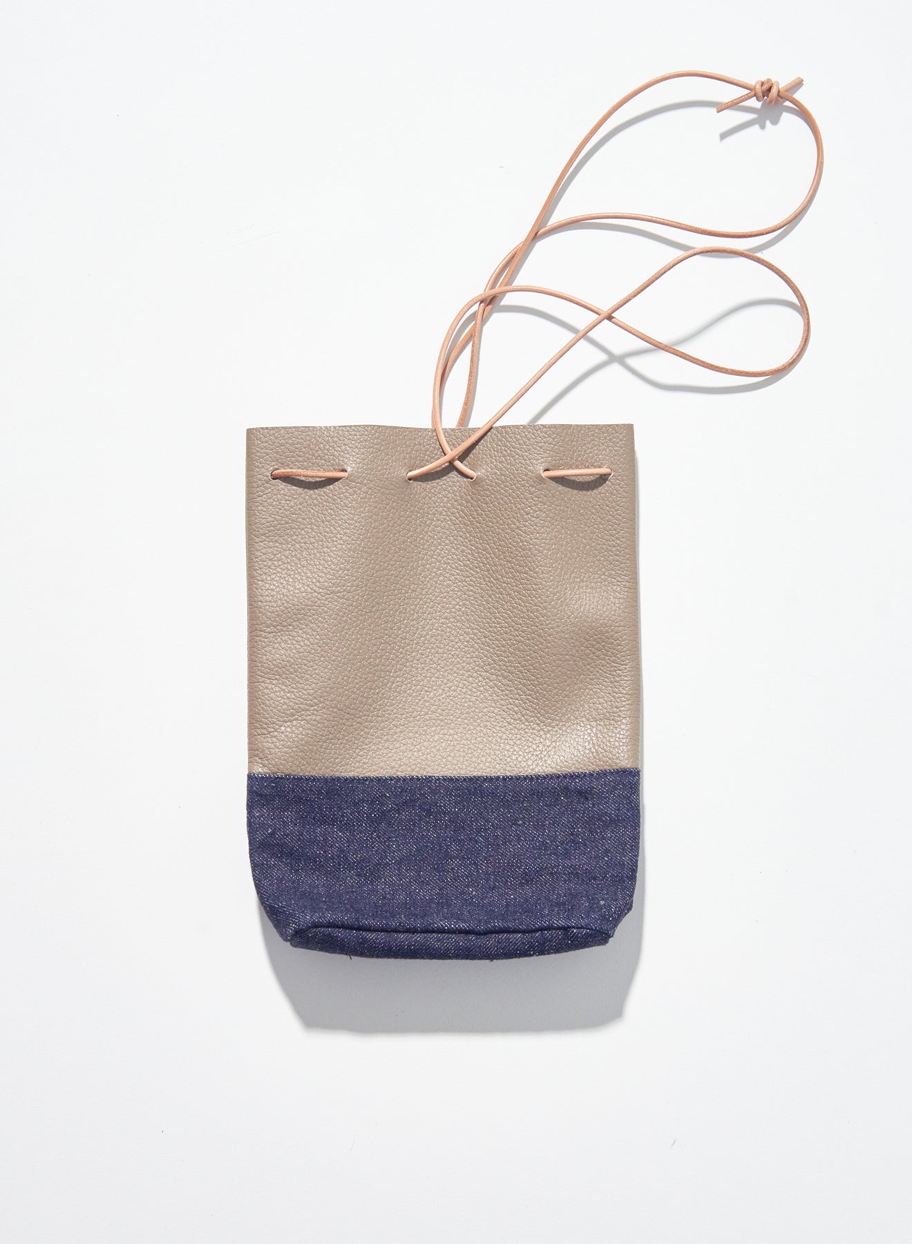 SJRDP25 デニムレザー巾着