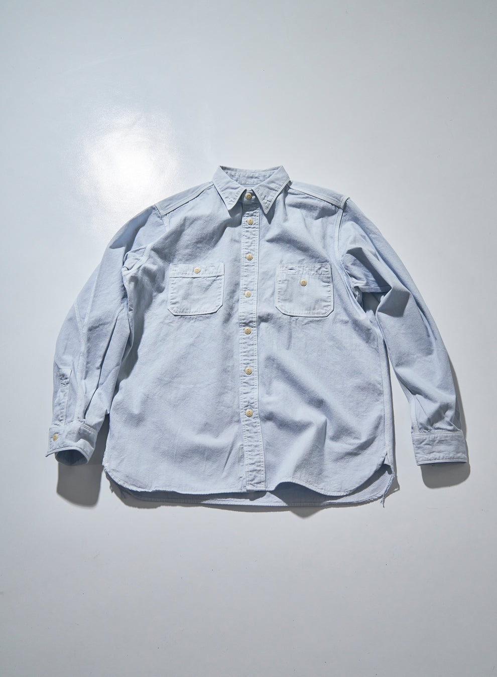 SJCBS24-TS 天然染めセルビッチシャンブレーシャツ