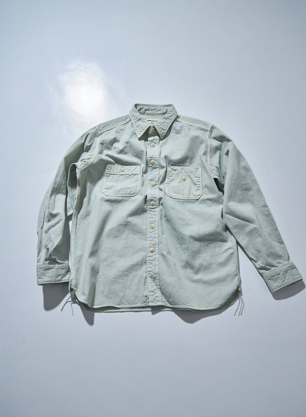 SJCBS24-TS 天然染めセルビッチシャンブレーシャツ