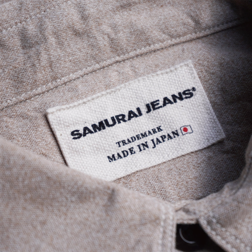 SJCBS23 撚り杢セルビッチシャンブレーシャツ