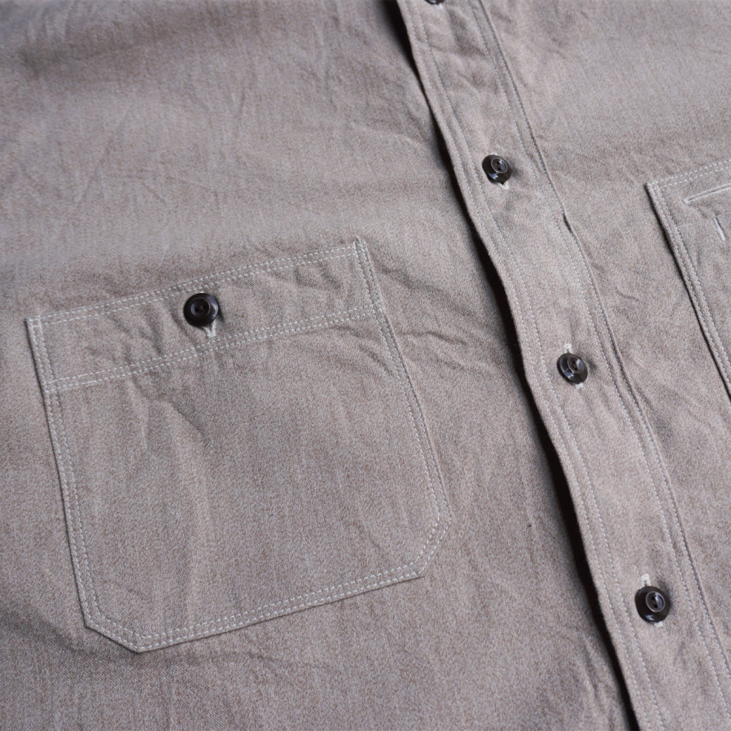 SJCBS23 撚り杢セルビッチシャンブレーシャツ