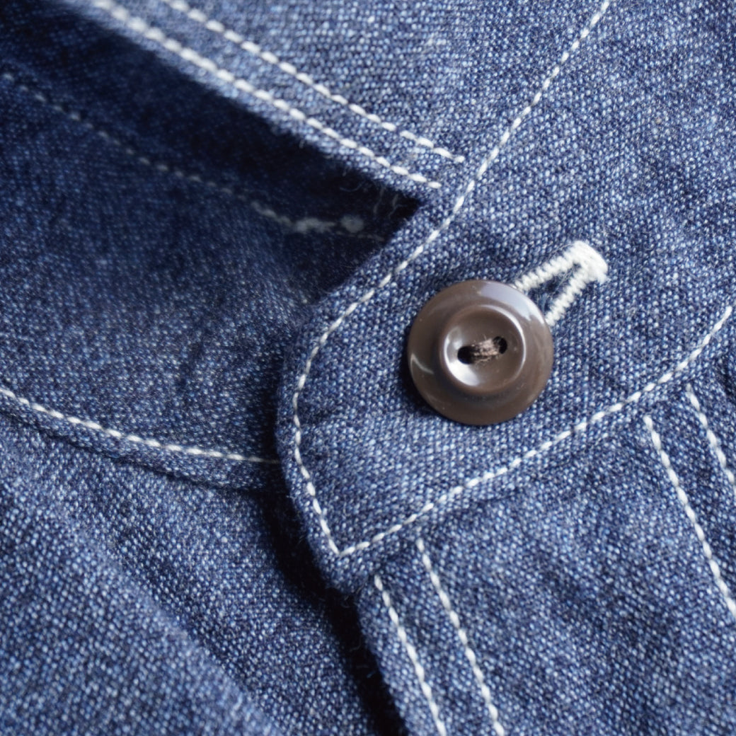 SJCBS23 撚り杢セルビッチシャンブレーシャツ