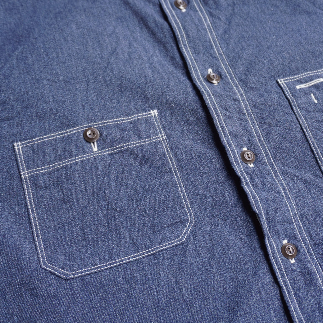 SJCBS23 撚り杢セルビッチシャンブレーシャツ