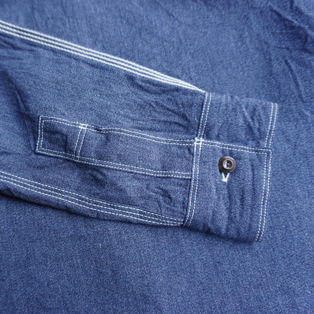 SJCBS23 撚り杢セルビッチシャンブレーシャツ